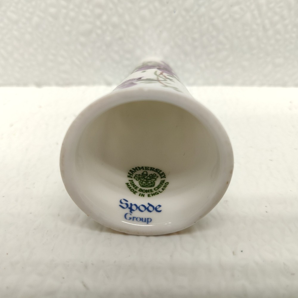 Hammersley Spode Victorian Violets Candle Snuffer Bone China England Decorative