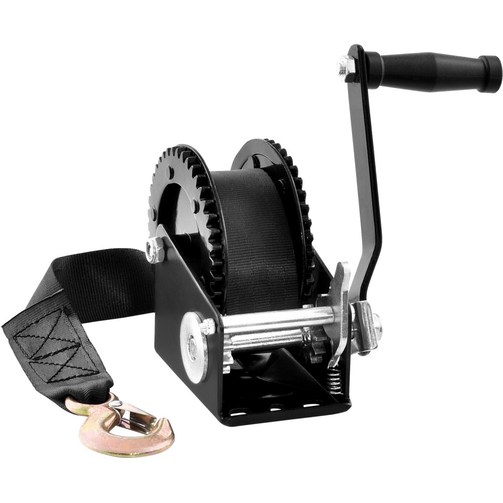 Hand Winch, 2000 lbs Pulling Capacity, Boat Trailer Winch Heavy Duty Rope Crank