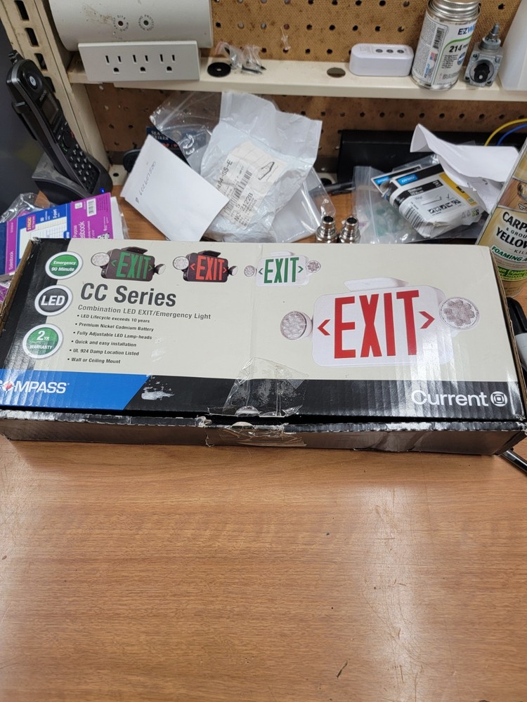 Hubbell Lighting CE Series LED Emergency Exit Light New Open Box