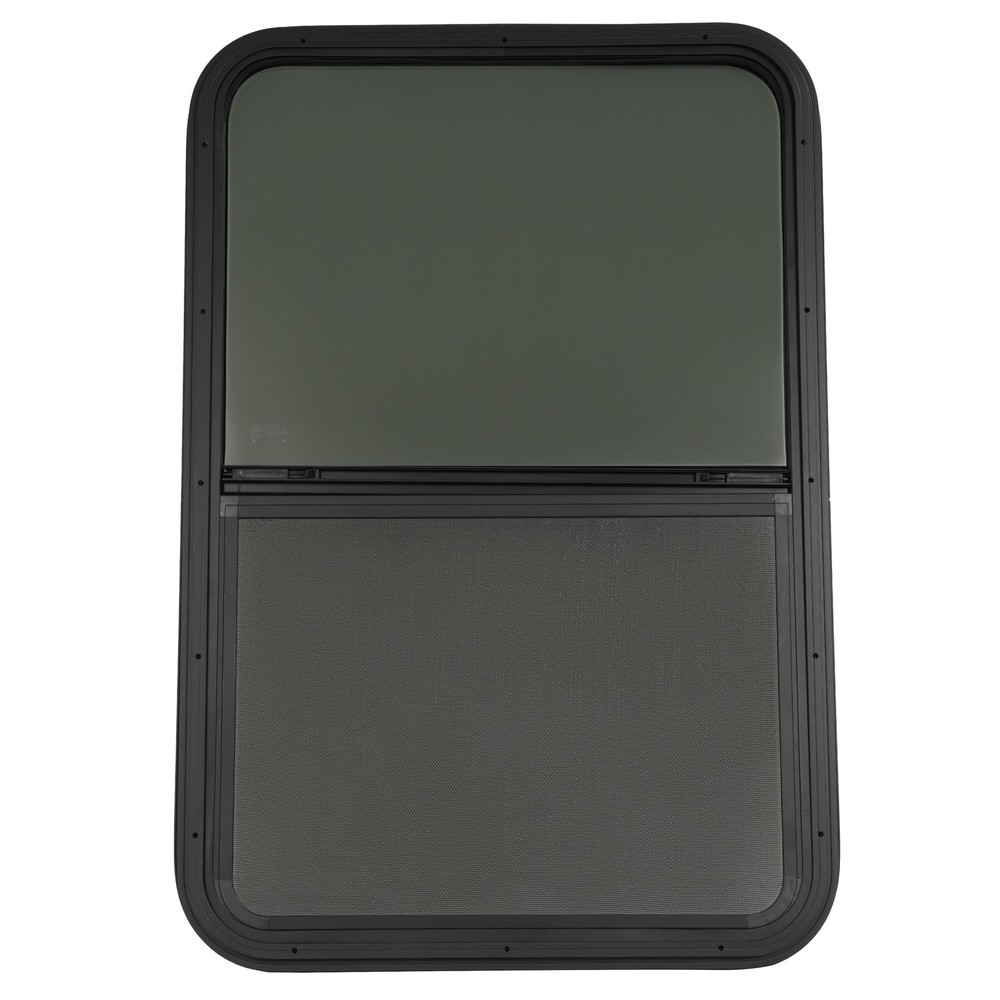 24" Width X 36" Height RV Window Vertical Sliding Tempered Glass W/Mesh Screen