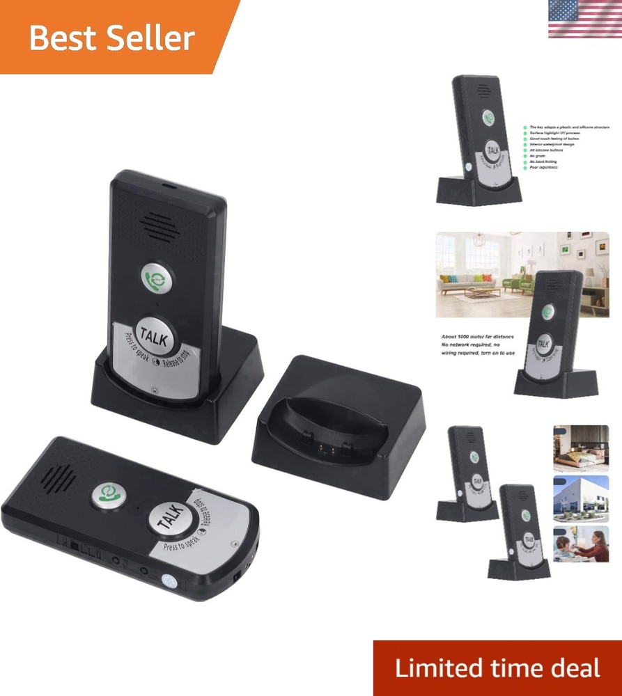Wireless Intercom System Home Long Range Voice Intercom 2 Pcs Power Saving