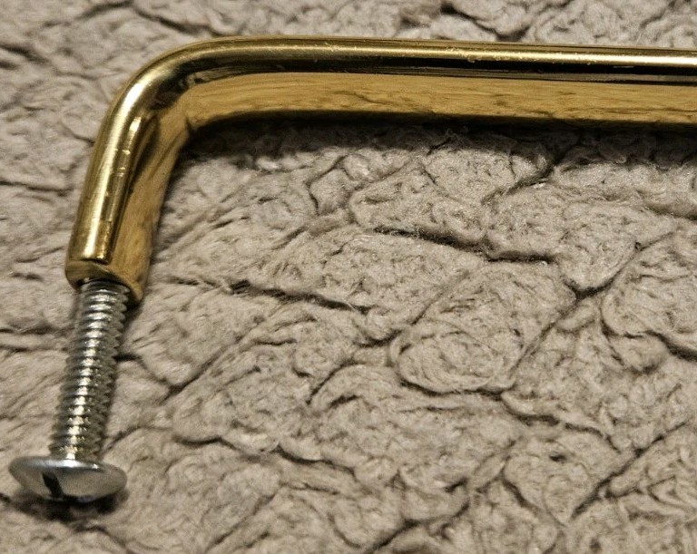 Polished Brass Door Pull Handle 3 Inches