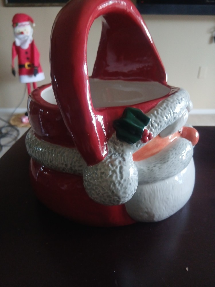 Vintage Ceramic Santa Claus Basket