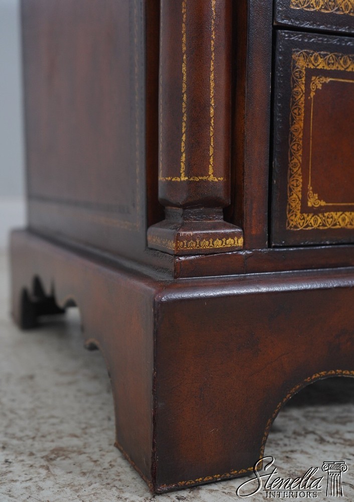 F64295EC: MAITLAND SMITH Tooled Leather Slant Front Desk