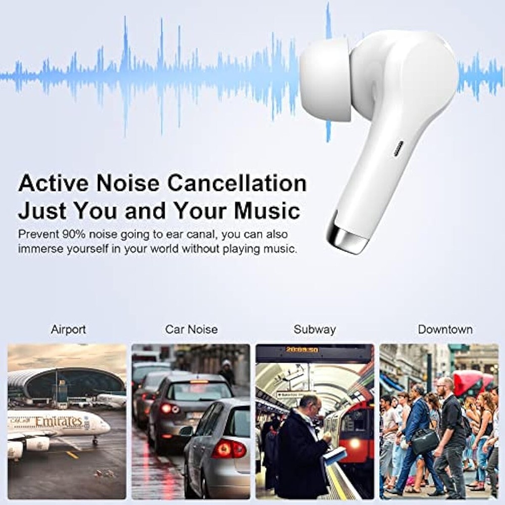 TWS Bluetooth Earbuds Waterproof Bluetooth 5.1 Headset Noise Cancelling Wireless