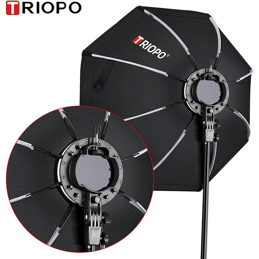 TRIOPO 90cm Octagon Foldable SoftBox for Godox Yongnuo Speedlite Flash Light