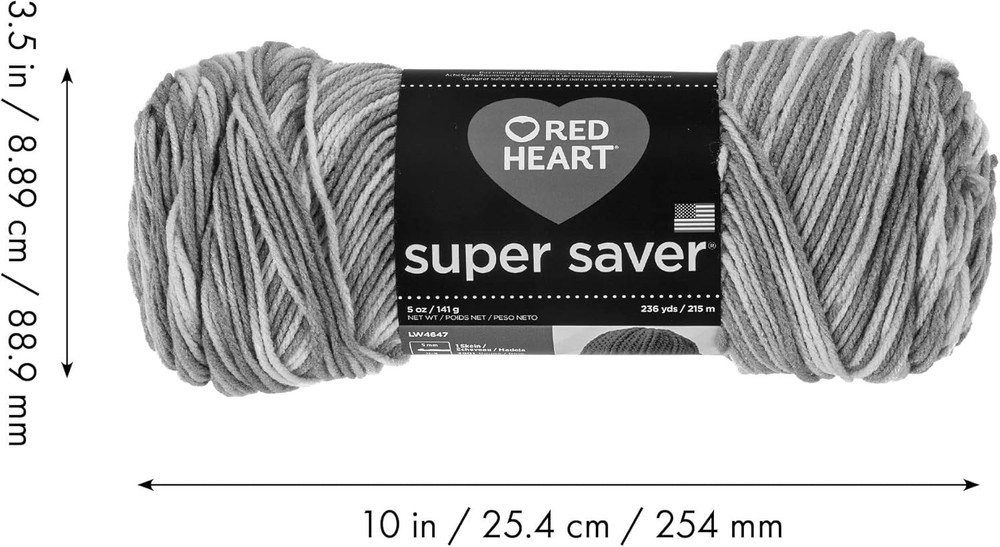 Super Saver Yarn 3-Pack: Retro Stripe, Durable & Easy Care