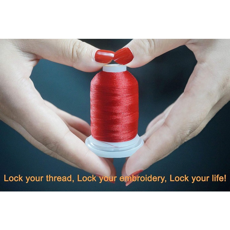 64 Spools 1000M (1100Y) Polyester Embroidery Machine Thread Kit for Professional