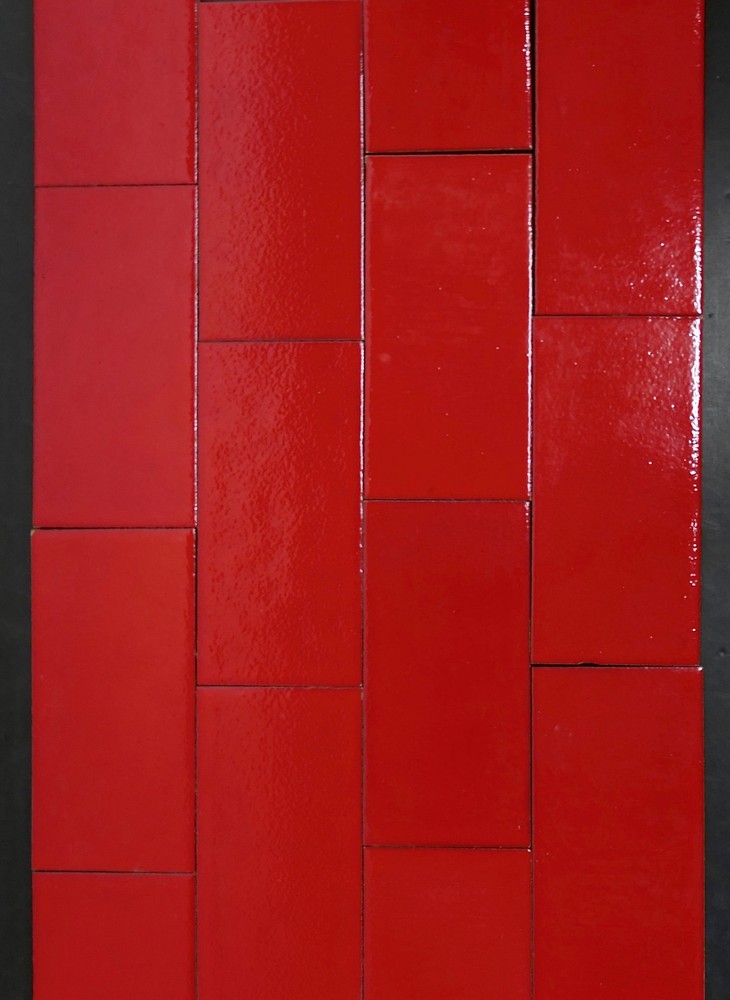 Vintage Subway Tile-Glossy Red