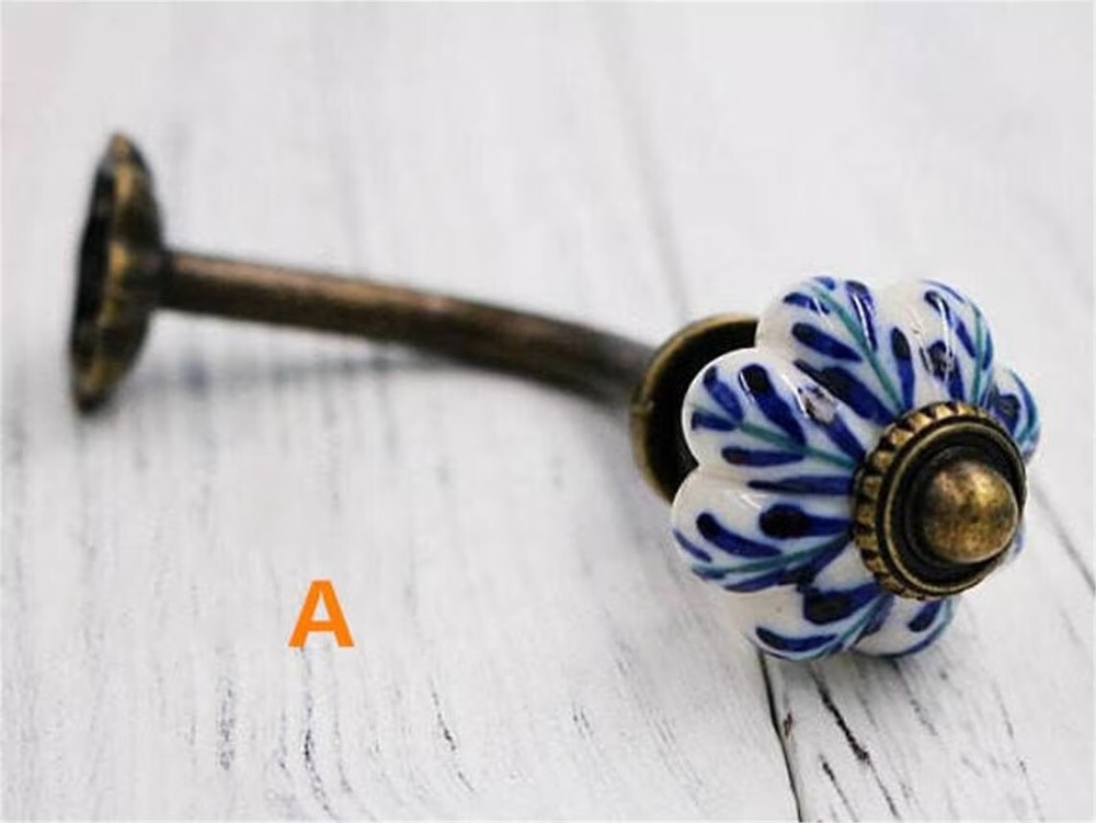 Curtain Tie Backs Hook Decorative Ceramic Pumpkin Wall Hook Coat Hook Hangers
