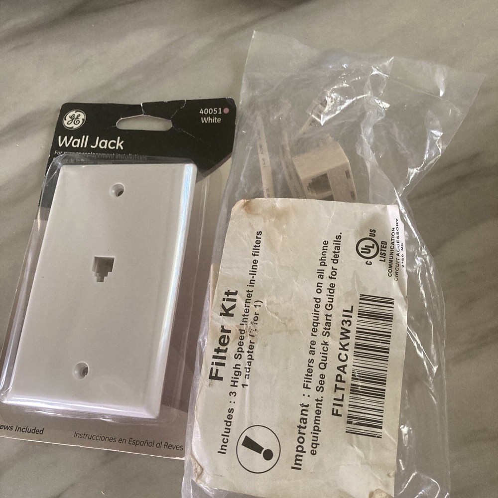 Filter kit for high speed internet and wall jack