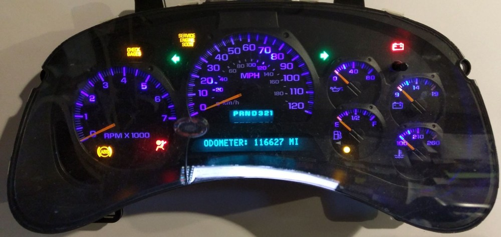 GMC CHEVY TRAIL BLAZER INSTRUMENT CLUSTER SOFTWARE & ODOMETER CALIBRATION SERV