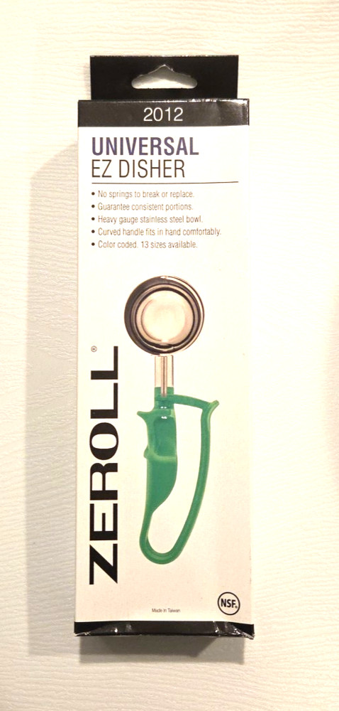 NIB ZEROLL Green Universal EZ Disher Serving Spoon #2012 2.5" diameter
