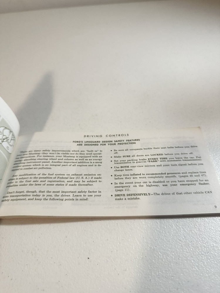 1969 Mustang Owner's Manual
