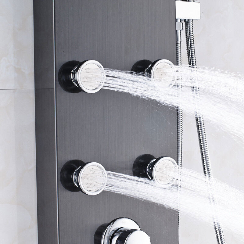 Multi Function Shower Panel Rainfall Oil Rubbed Bronze Digital Massage Jets Tap