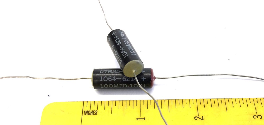 10 NOS Electrolytic Capacitors 100 uf 10v