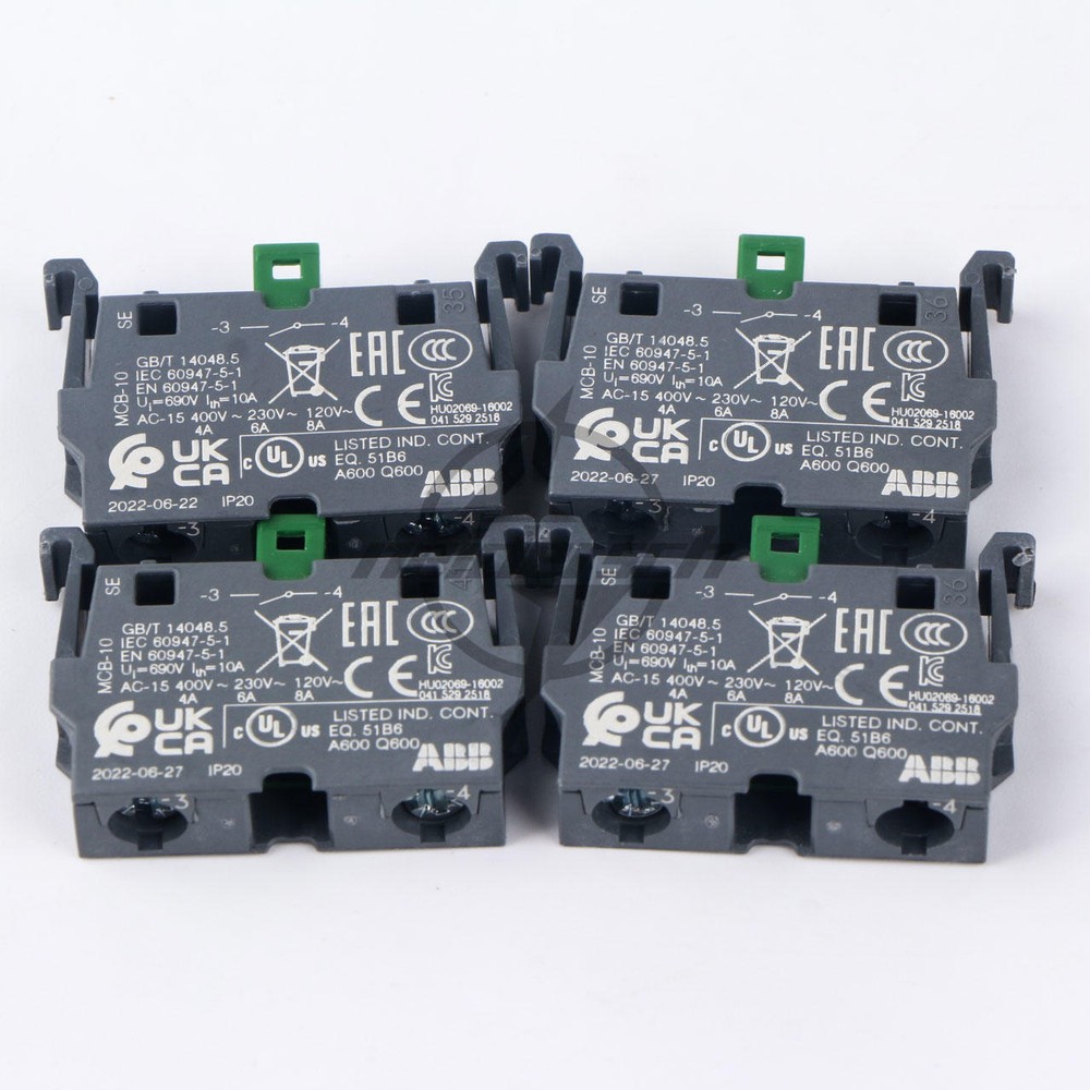 1x ABB Control Joystick Switch MJS6-40B with 4 MCB-10 Contacts Reset Type