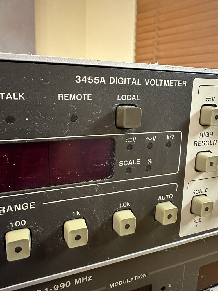 HP Hewlett Packard 8656B Signal Generator And 3455A DIGITAL VOLTMETER -