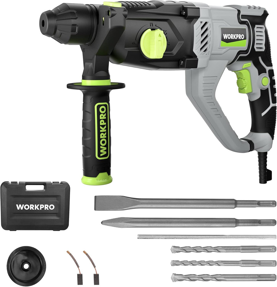 1 1/4 Inch Sds Plus Rotary Hammer Drill 7.5AMP Lightweight Corded Version