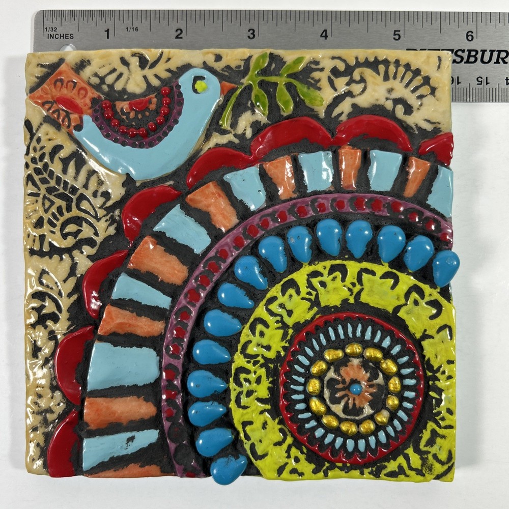 Ceramic Tile Named “Peace” Made By Romy And Clair EUC