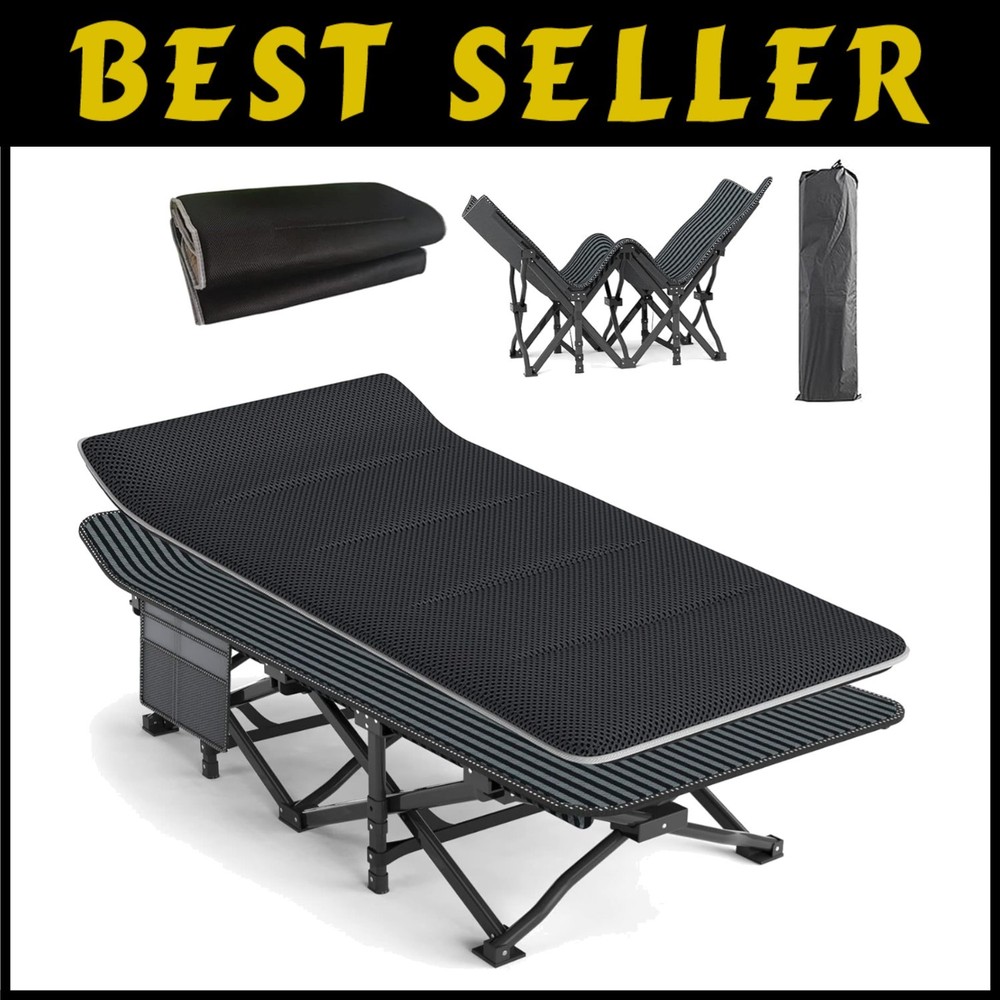 Lightweight Folding Bed with Carry Bag - 450 lbs Capacity