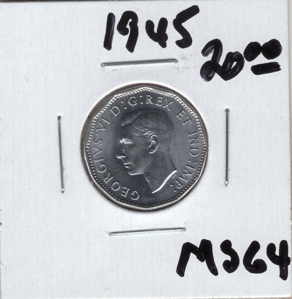 1945 Canada 5 Cents Coin - UNC