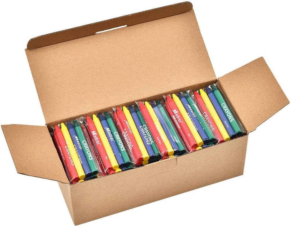 Crayons Bulk Pack, Regular Size, 4 Colors, 60 Packs, 240 Count