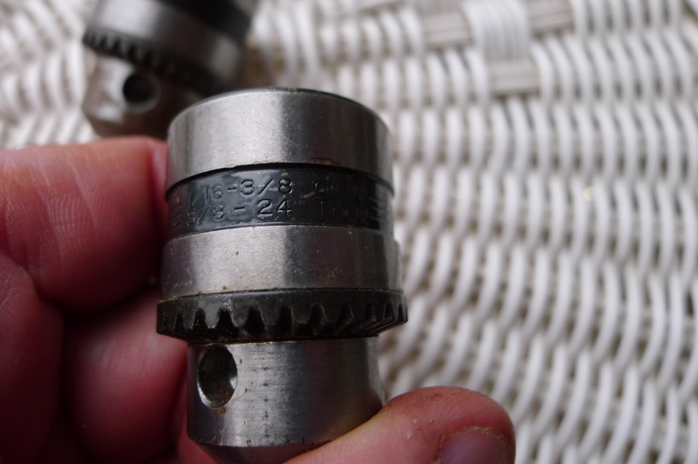 2 DRILL CHUCKS, 3/8" JACOBS & CRAFTSMAN 3/8 - 24 THREAD