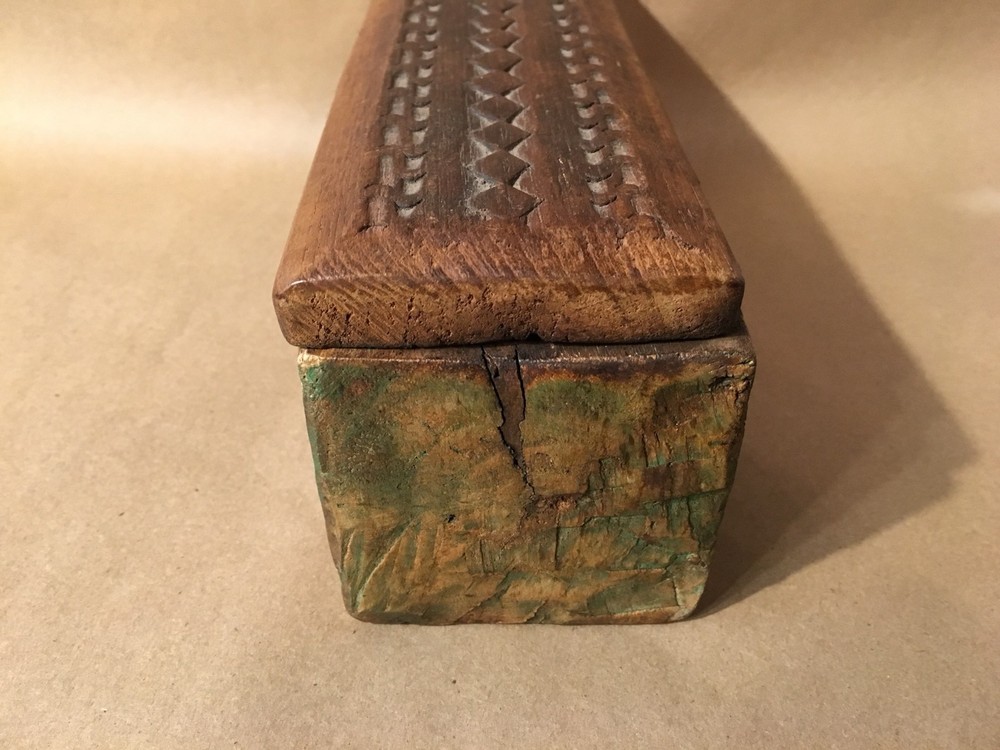 Antique Hand Carved Spice Box