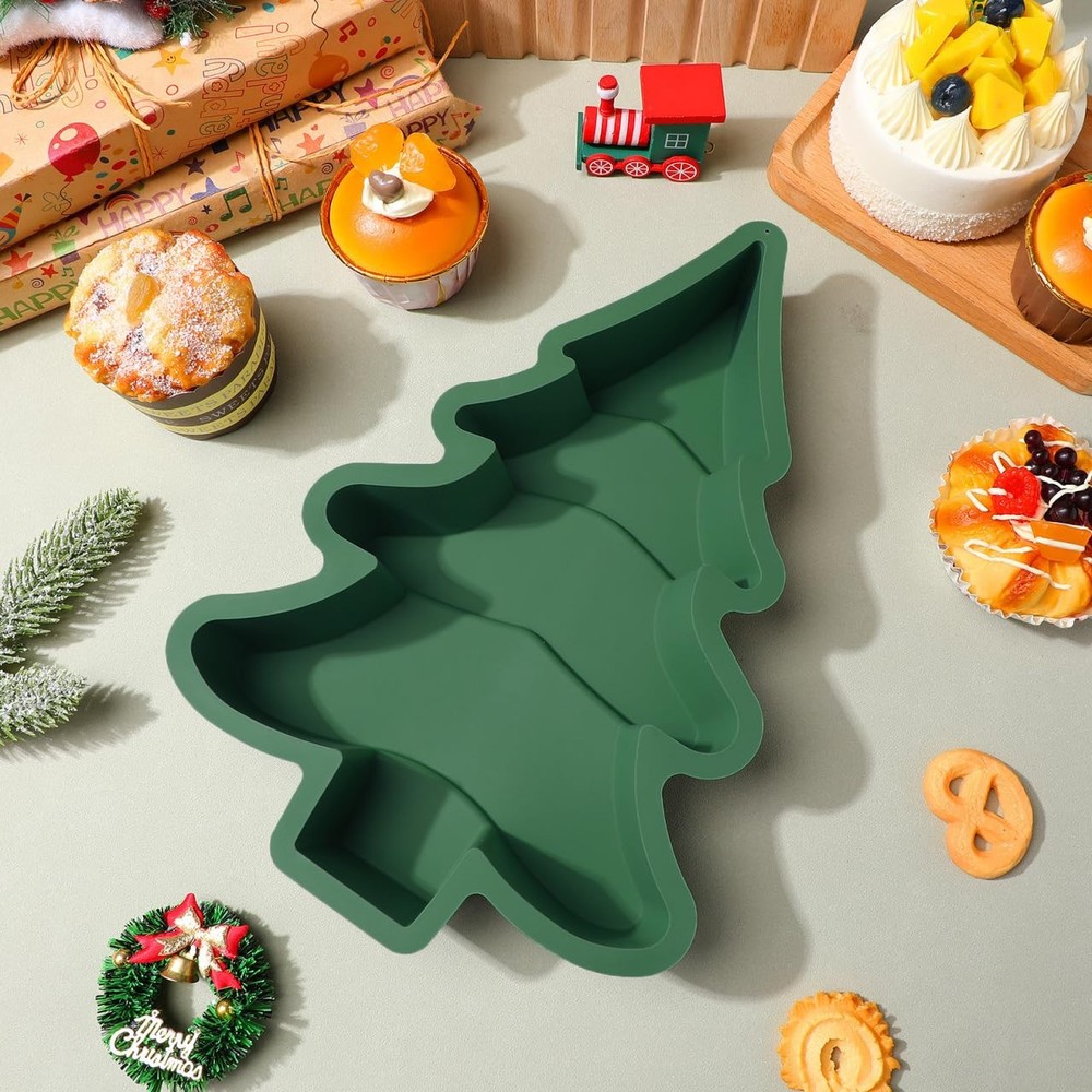 MultiFunction NonStick Silicone Cake Mold Christmas Tree Desserts Baking