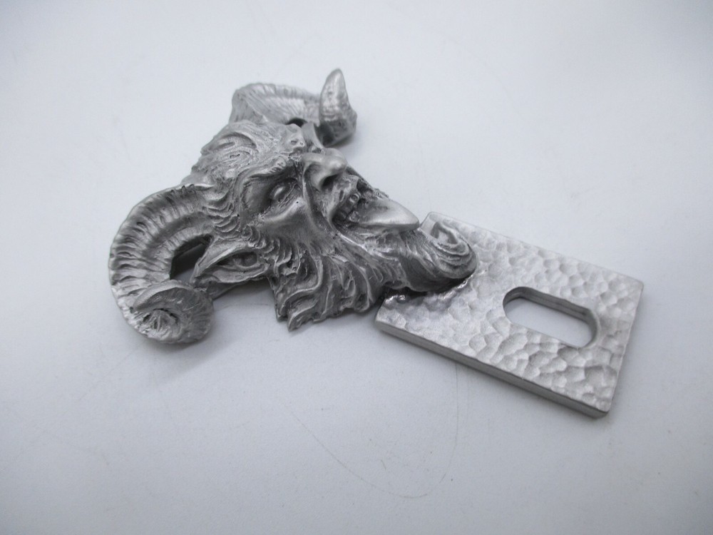 baphomet satan devil motorcycle car license plate topper
