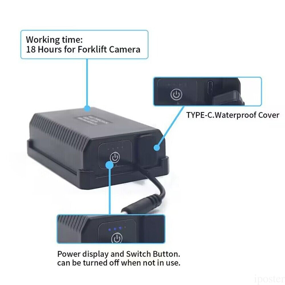 Wireless 7" DVR Monitor Forklift Front View Camera Laser Positioning