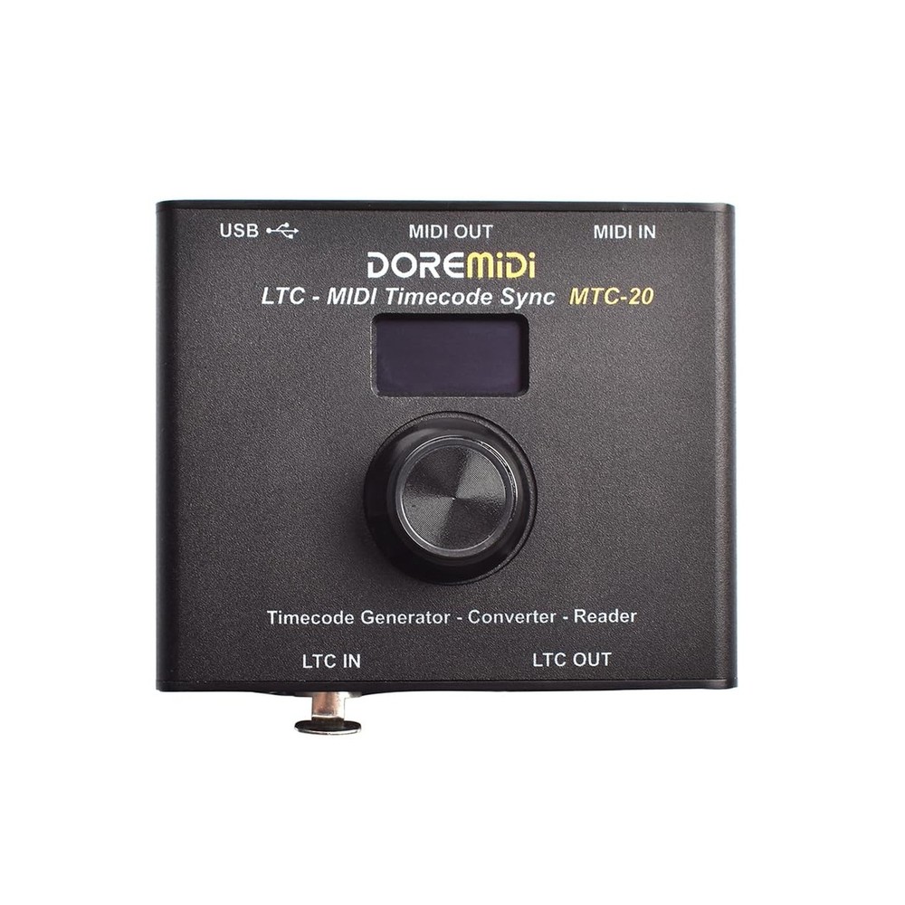 LTC-MIDI Timecode Sync (MTC-20) device to synchronize MIDI timecode and SMPTE...