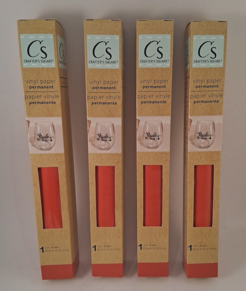 Crafter's Square Solid Red Vinyl Adhesive Paper 12"x48"   s#13
