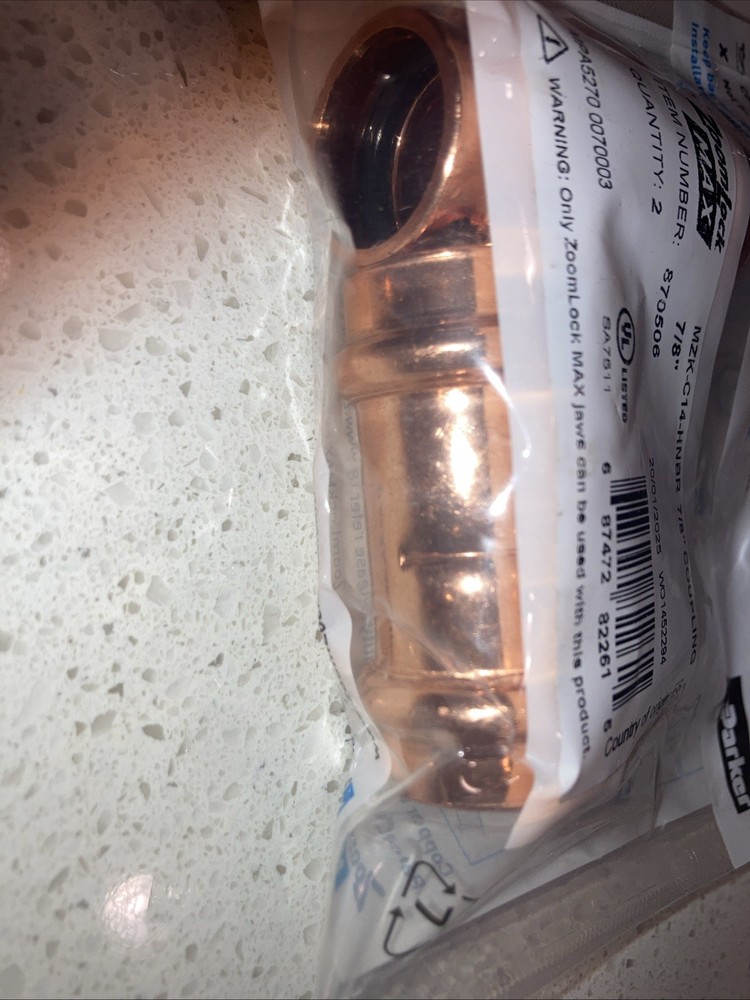 Zoomlock 870506 7/8 Coupling Qty-2 Per Package