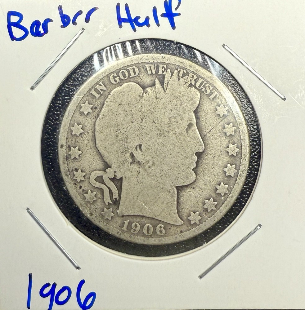 1906 Barber Half Dollar • Silver U.S. Coin