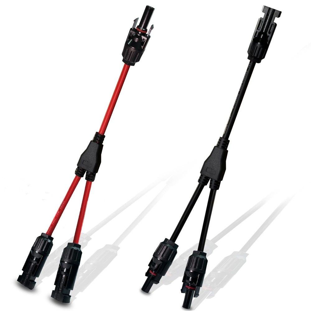 Solar Connectors Y Branch Upgraded Solar Panel Connector, 1 Pair Adapter Cabl...