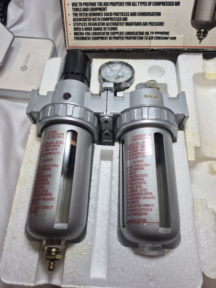 Mid Flow Air Moisture Filter Regulator Oiler Separator Lubricator Combo