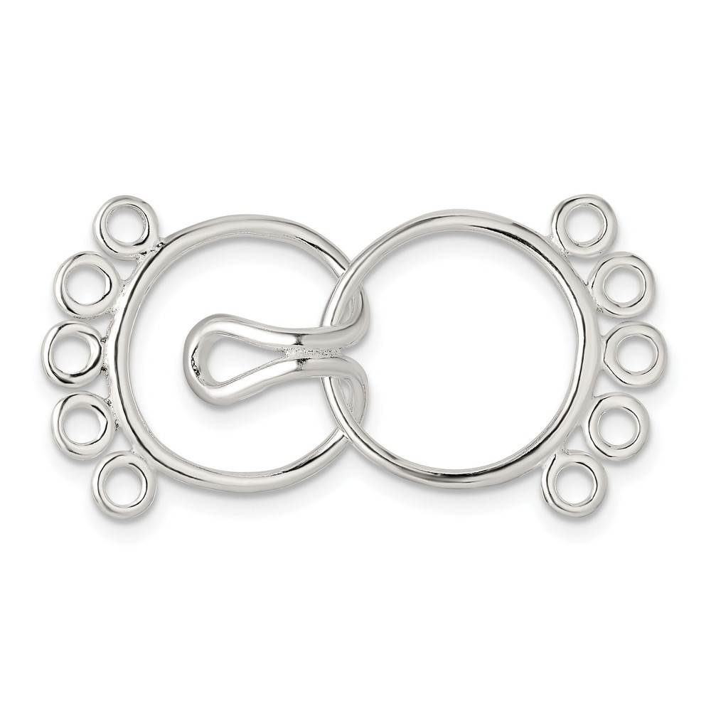 Sterling Silver 5 Strand Pearl Clasp 35.5mm