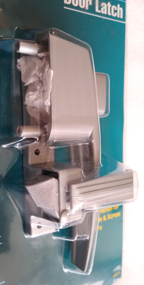Ultra Rectangular Push Button Door Latch For Storm Screen Doors Silver 47011 New
