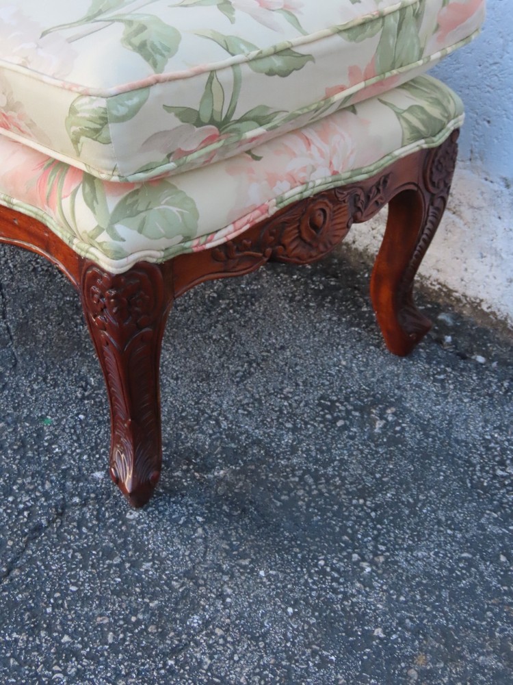 French Carved Large Stool Footstool Ottoman 6308