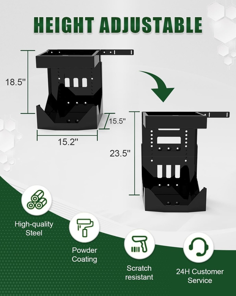 Adjustable Trailer Backpack Blower Rack Holder with Lock Fit for Stihl Echo Husq