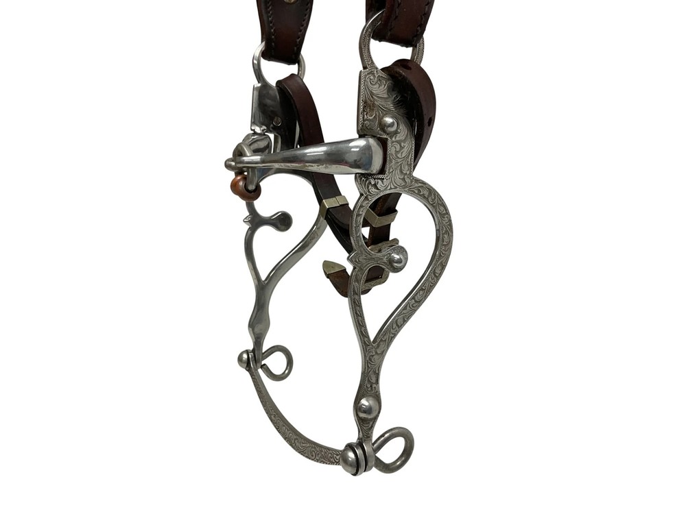 A. Tietjen Engraved Silver Shank Bit & Headstall