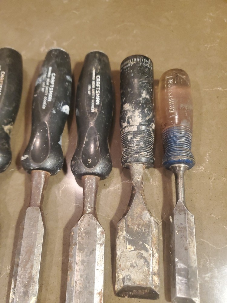 Vintage Craftsman Wood Chisel Lot