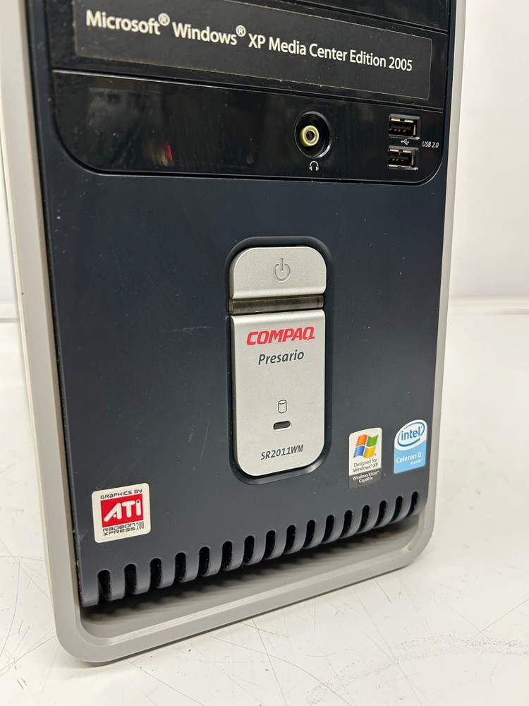 Vtg Compaq Presario SR2011WM SR2000 Computer Tower PC Windows XP Powers On As Is