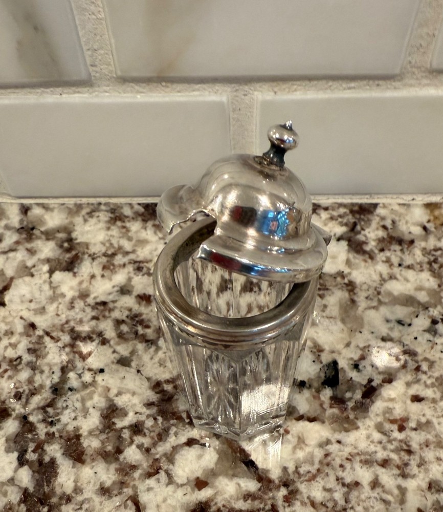 Antique Sterling Top Mustard Dish
