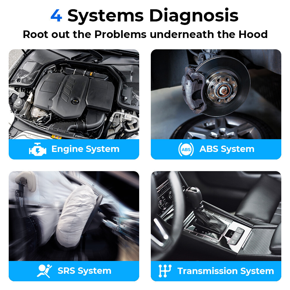 TOPDON AD500 SRS ABS ENGINE AT Car Code Reader Diagnostic OBD2 Scanner