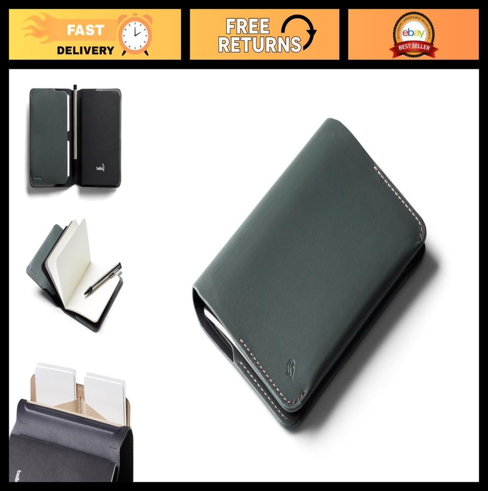Bellroy Notebook Cover (leather folio for notebook) - Everglade