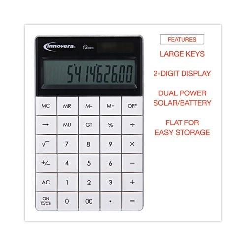 Innovera 15973 Large Button Calculator, 12-Digit LCD