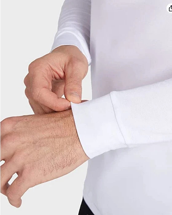 NWT 32 Degrees Heat Men's 2-Pack Base Layer Long Sleeve, White and Grey OPENPACK